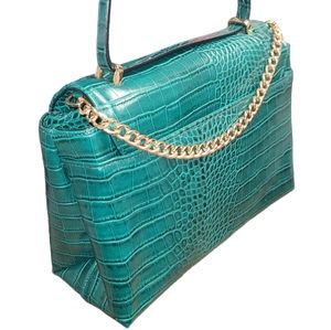 A New Day Crocodile Print Green Purse